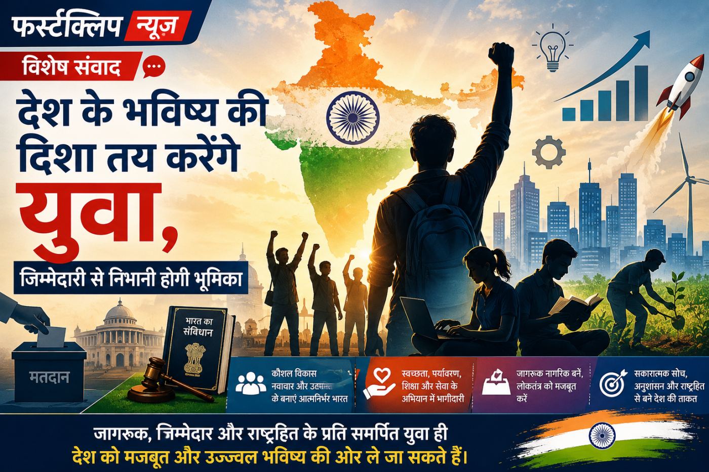 देश के भविष्य की दिशा तय करेंगे युवा, जिम्मेदारी से निभानी होगी भूमिका